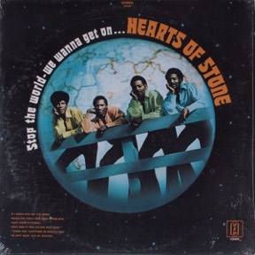 Stop The World We Wanna Get On by Hearts Of Stone, the sleeve