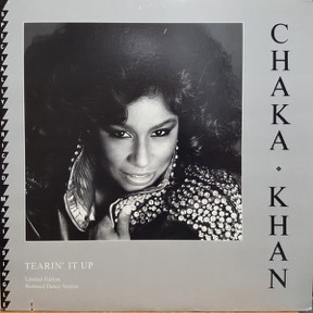 Tearin It Up Larry Levan Remix by Chaka Khan, the sleeve