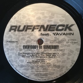 Everybody Be Somebody by Ruffneck Feat Yavahn, the sleeve