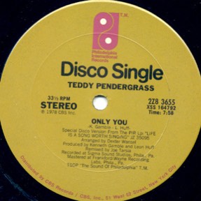 Only You by Teddy Pendergrass, the sleeve