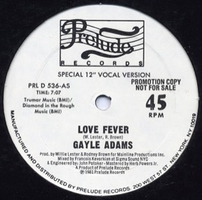 Love Fever by Gayle Adams, the sleeve