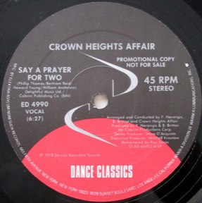 Say A Prayer For Two - Don't Turn Your Back On Me by Crown Heights Affair - Frontline Orchestra, the sleeve