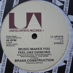 Music Makes You Feel Like Dancing - Shakit by Brass Construction, the sleeve