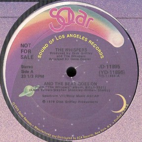 And The Beat Goes On / Can You Do The Boogie by Whispers, the sleeve