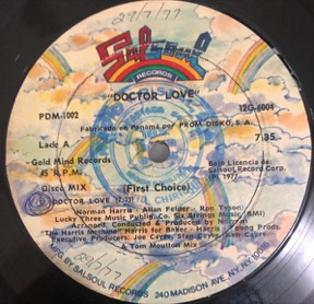 Doctor Love by First Choice, the sleeve