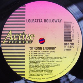 Strong Enough by Loleatta Holloway, the sleeve