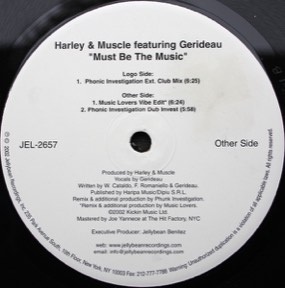 Mujst Be The Music by Harley & Muscle Feat Gerideau, the sleeve